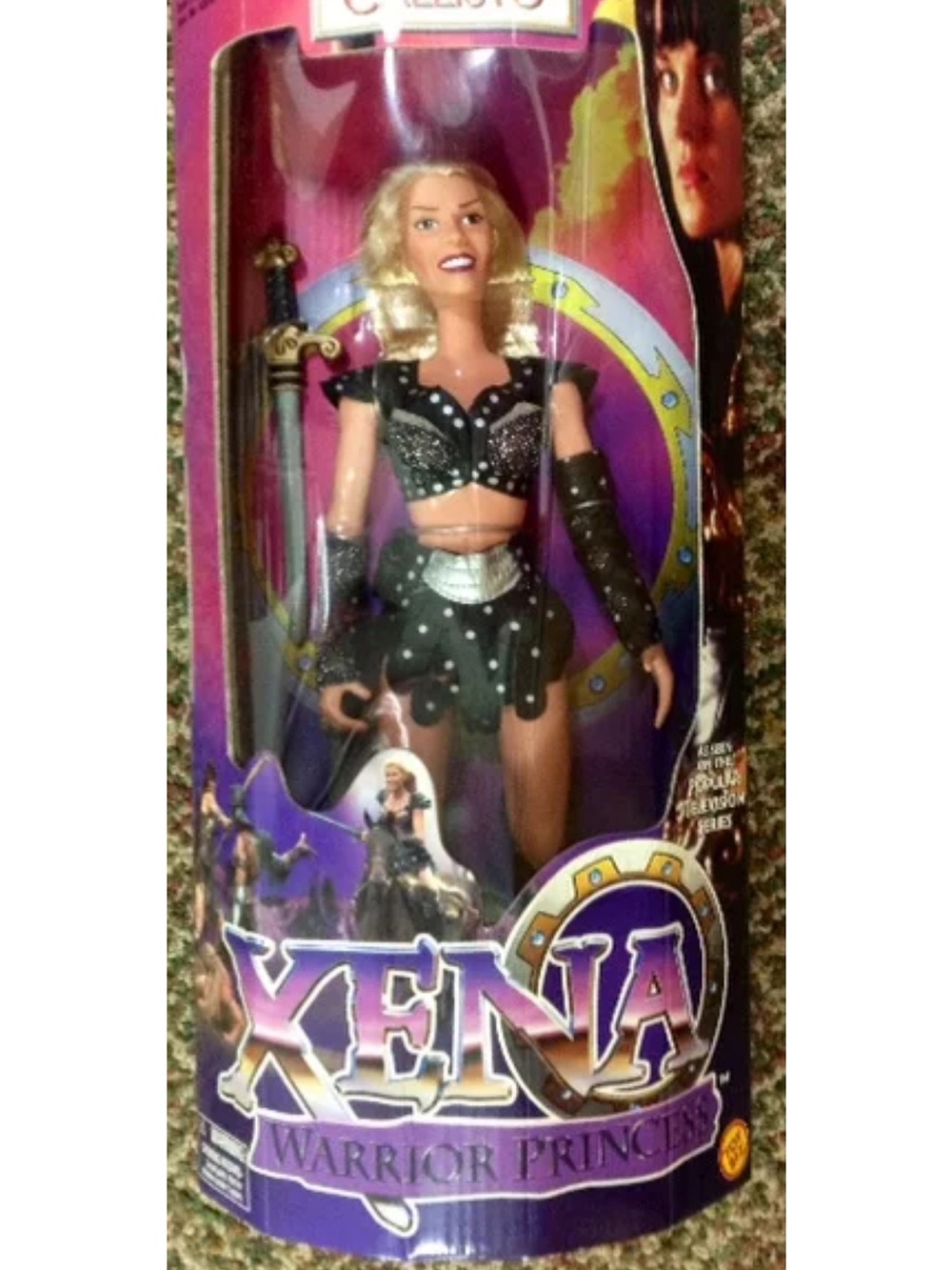 Xena Warrior Princess Blonde Doll in Black Outfit